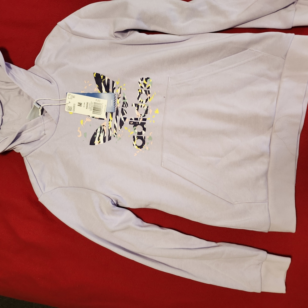 Adidas Light Purple Hoodie with Logo